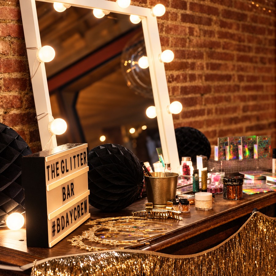 Glitter bar como activación para evento corporativo